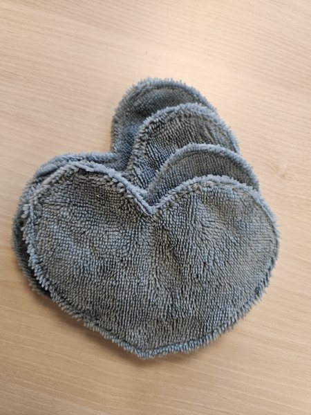 Lingette démaquillante lavable Bleu denim - Lot de 2