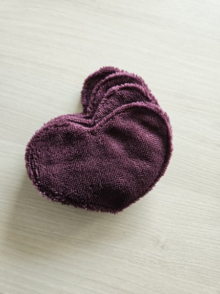 Lingettes démaquillantes lavables Violet - lot de 2