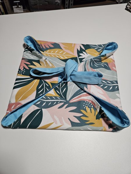 Sac de transport baluchon Feuillages/turquoise